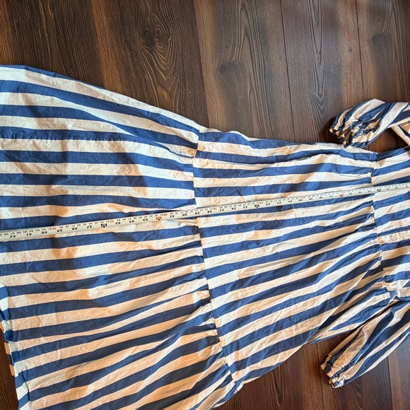 Tahari Blue and White Striped Button-Front Maxi Dress XS - Picture 16 of 16
